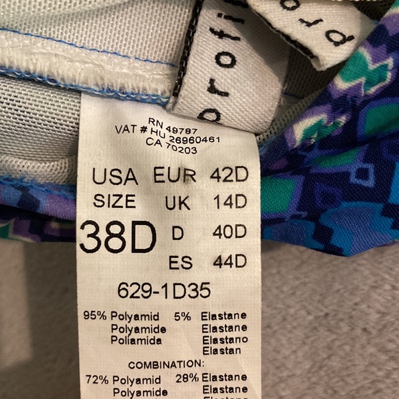 Geometric Cool Colored Tankini Top - Picture 6 of 6